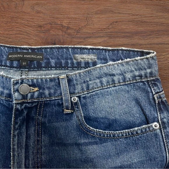 31" Modern American Highland High Waist Boyfriend Jeans Denim Laredo - Picture 6 of 8